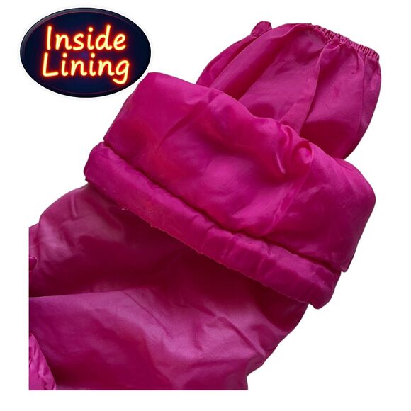 Vtg London Fog Girls Size 4 Pink Nylon Snow Bib Overalls W/Adjustable Straps - Picture 11 of 13